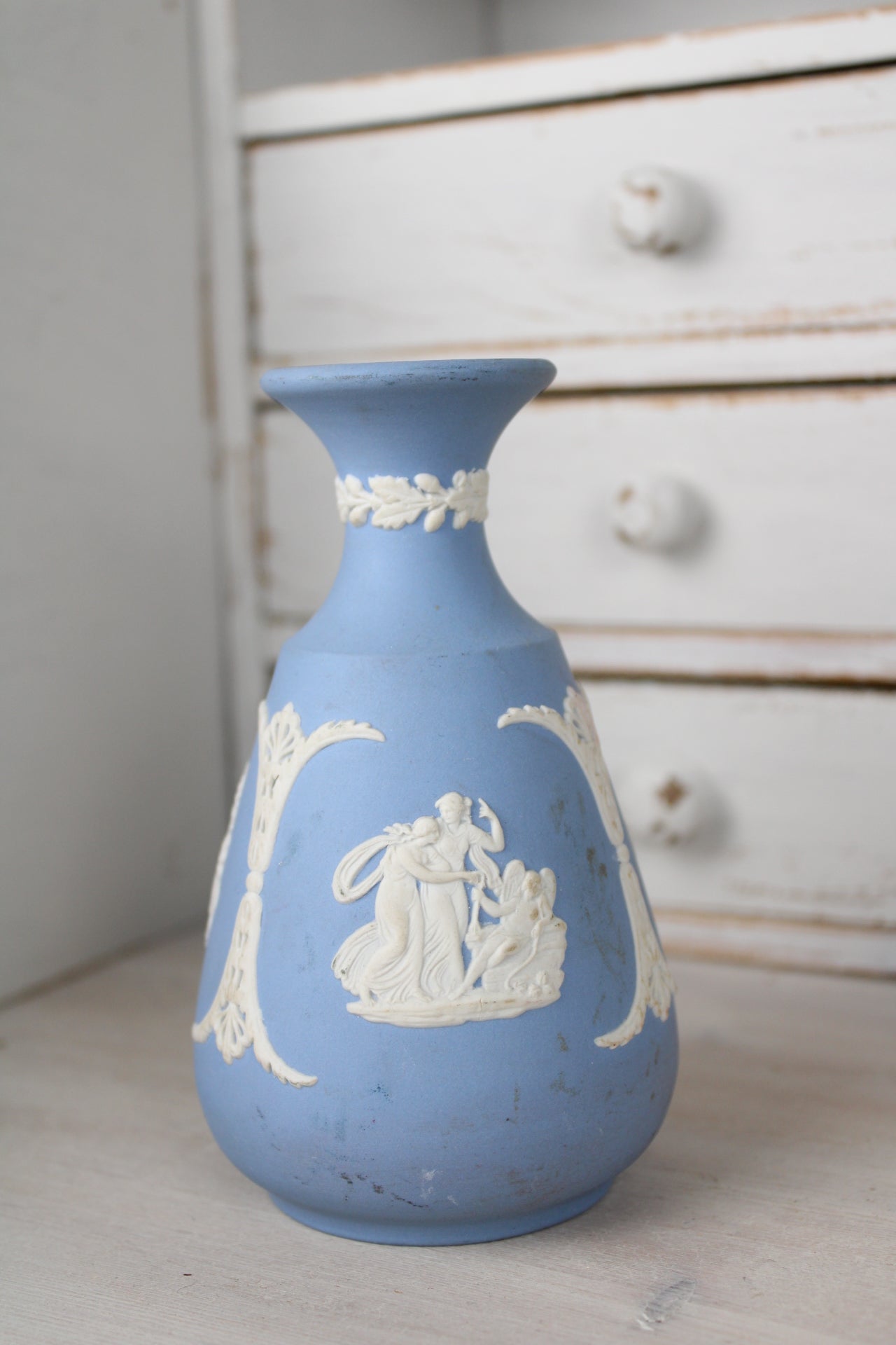 Wedgwood Jasperware Vintage Vase in Blue