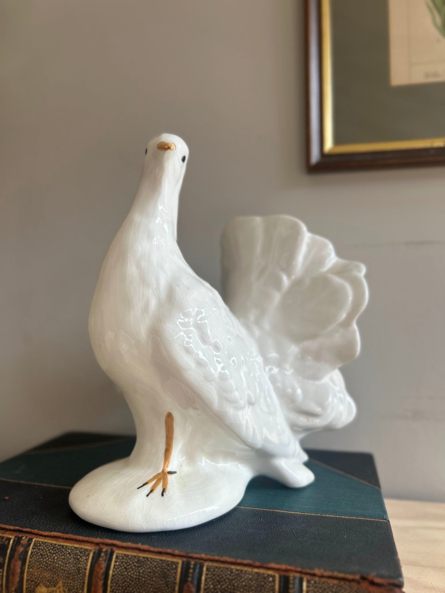 Pair of Portuguese Ceramic Doves