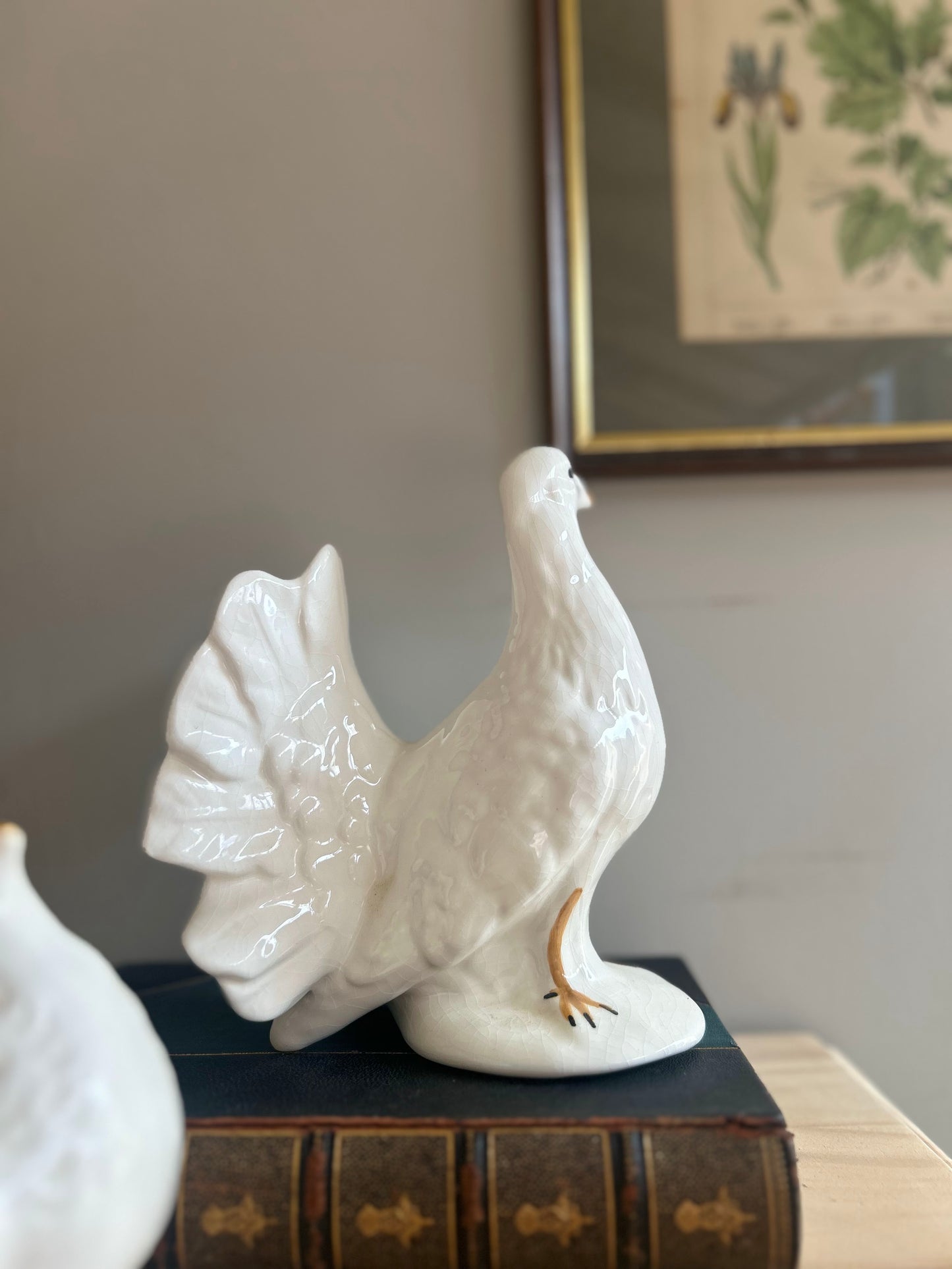 Pair of Portuguese Ceramic Doves