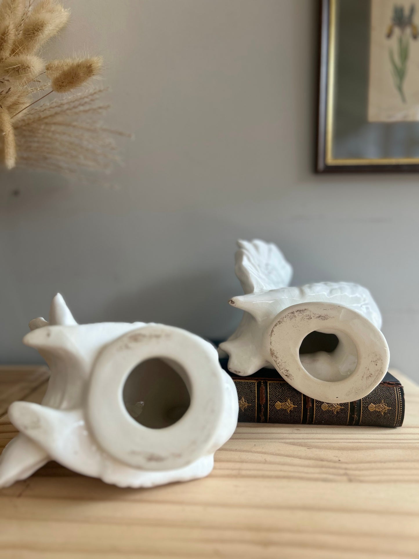 Pair of Portuguese Ceramic Doves