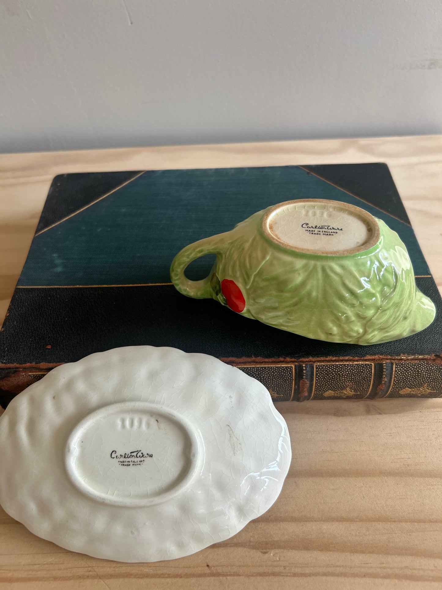 Carlton Ware Lettuce Jug and Saucer