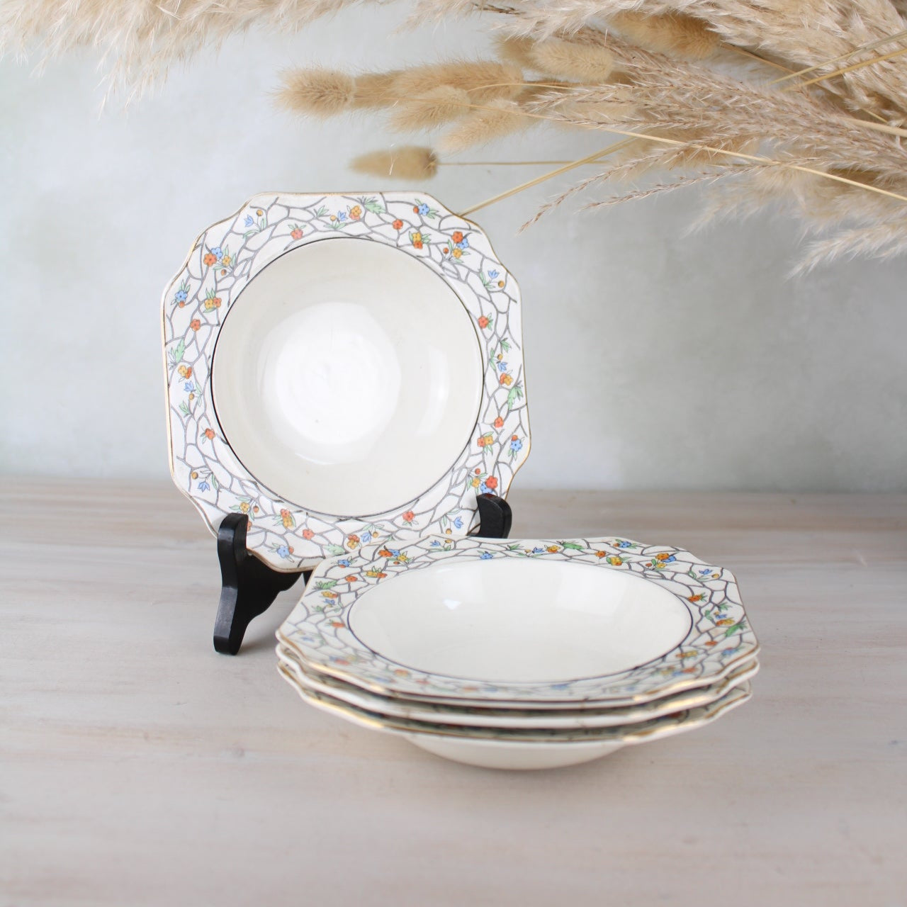 Set of 4 Devon Ware Fielding's Retro Dessert Bowls