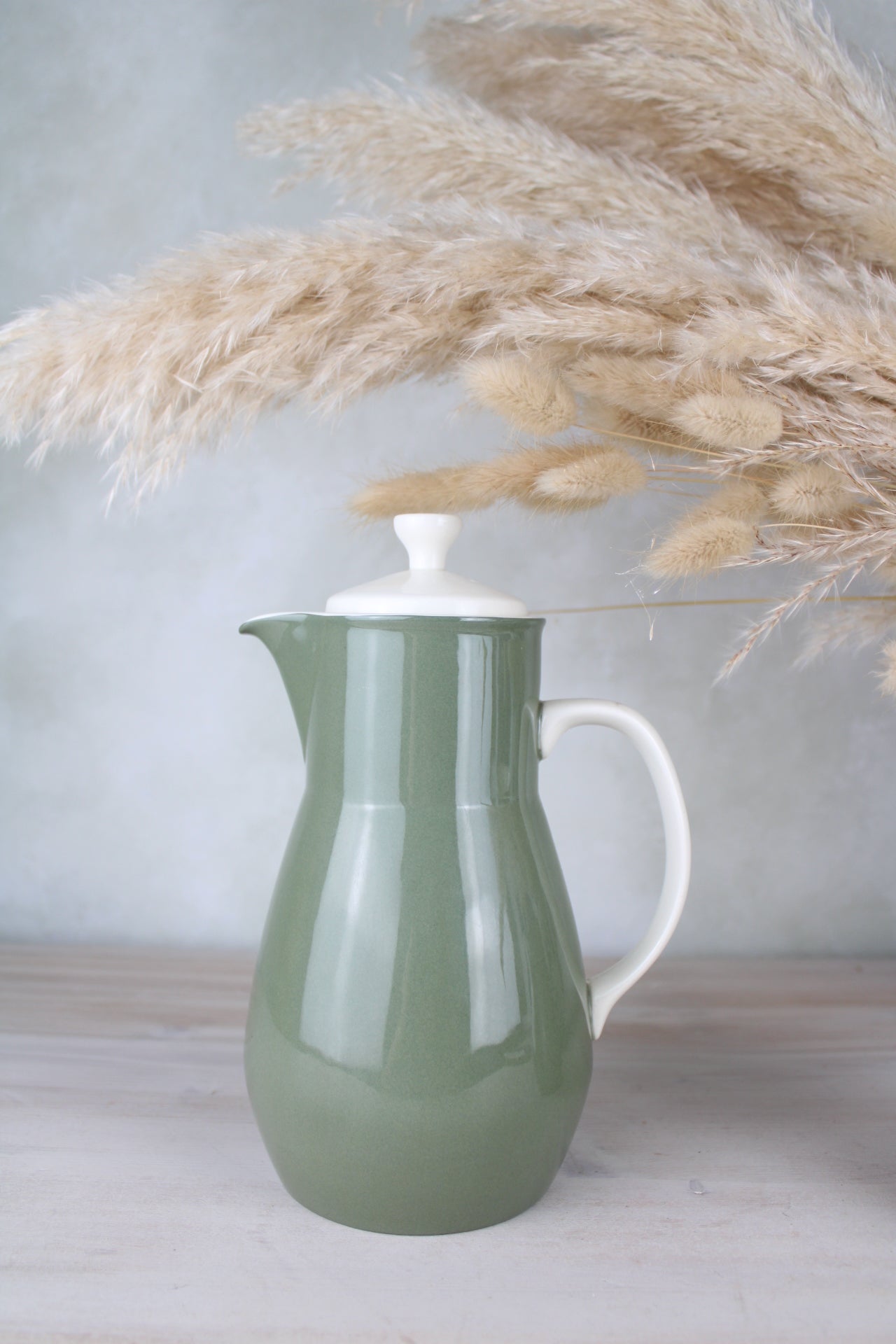 Wedgwood Moss Green Coffee Pot and Milk Jug