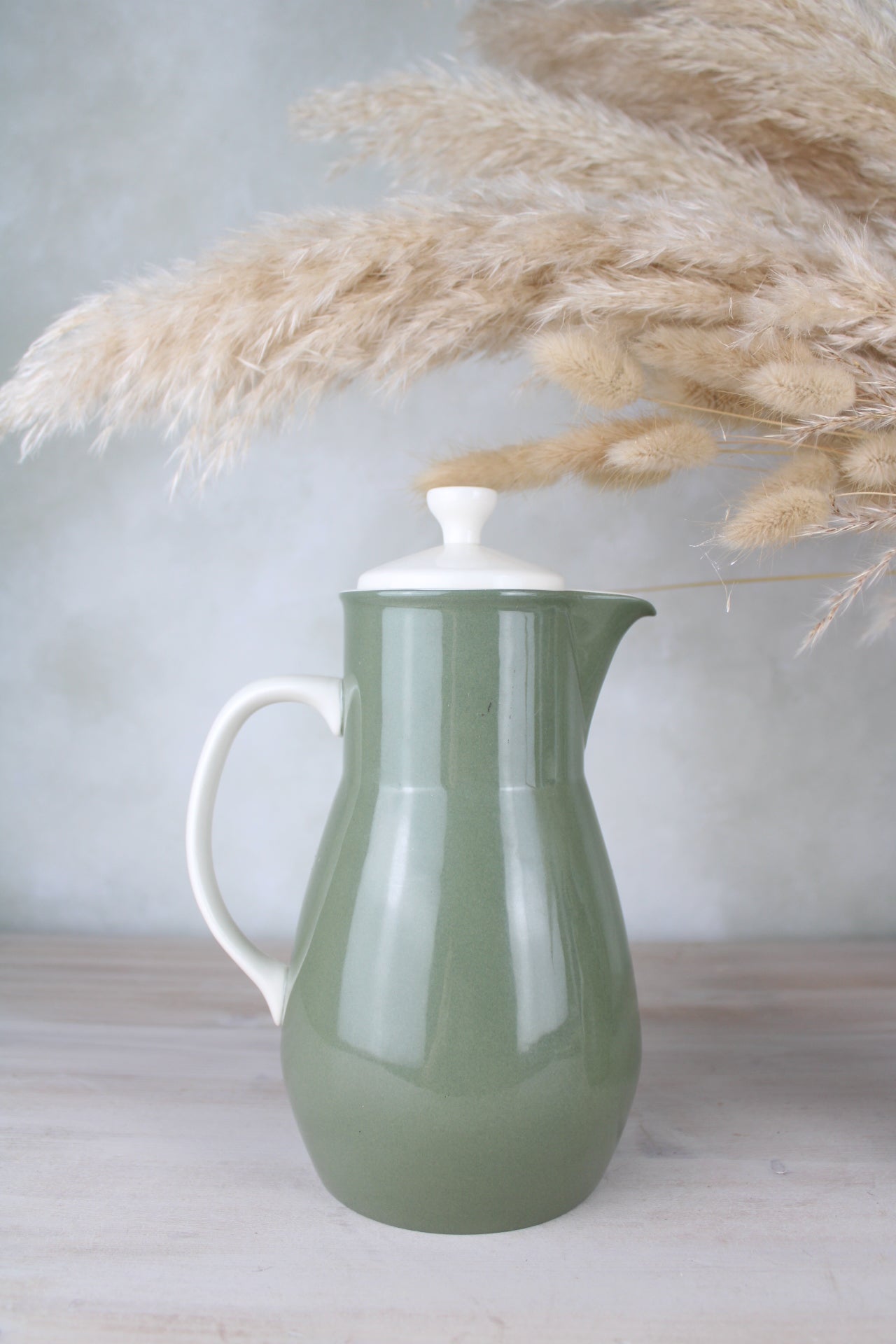 Wedgwood Moss Green Coffee Pot and Milk Jug