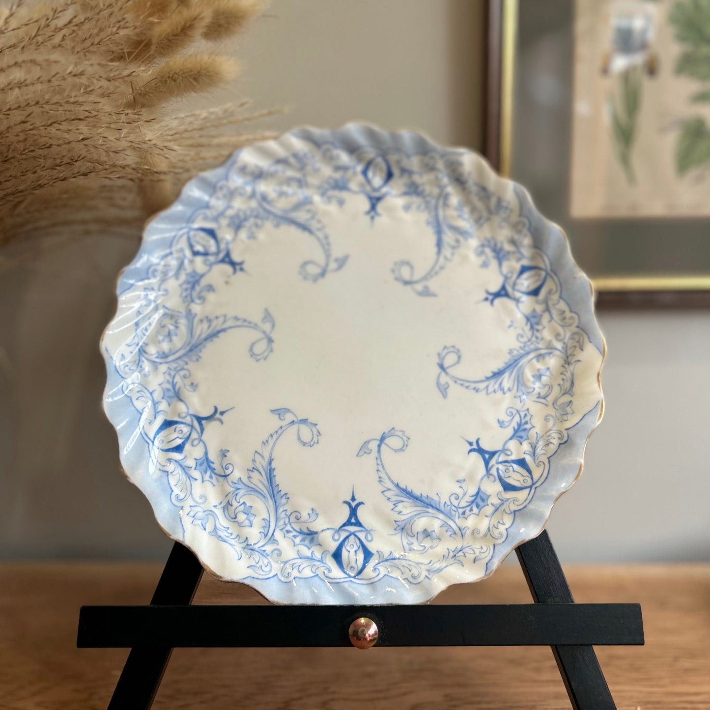 Blue and White Swiss Hammersley & Co Plate