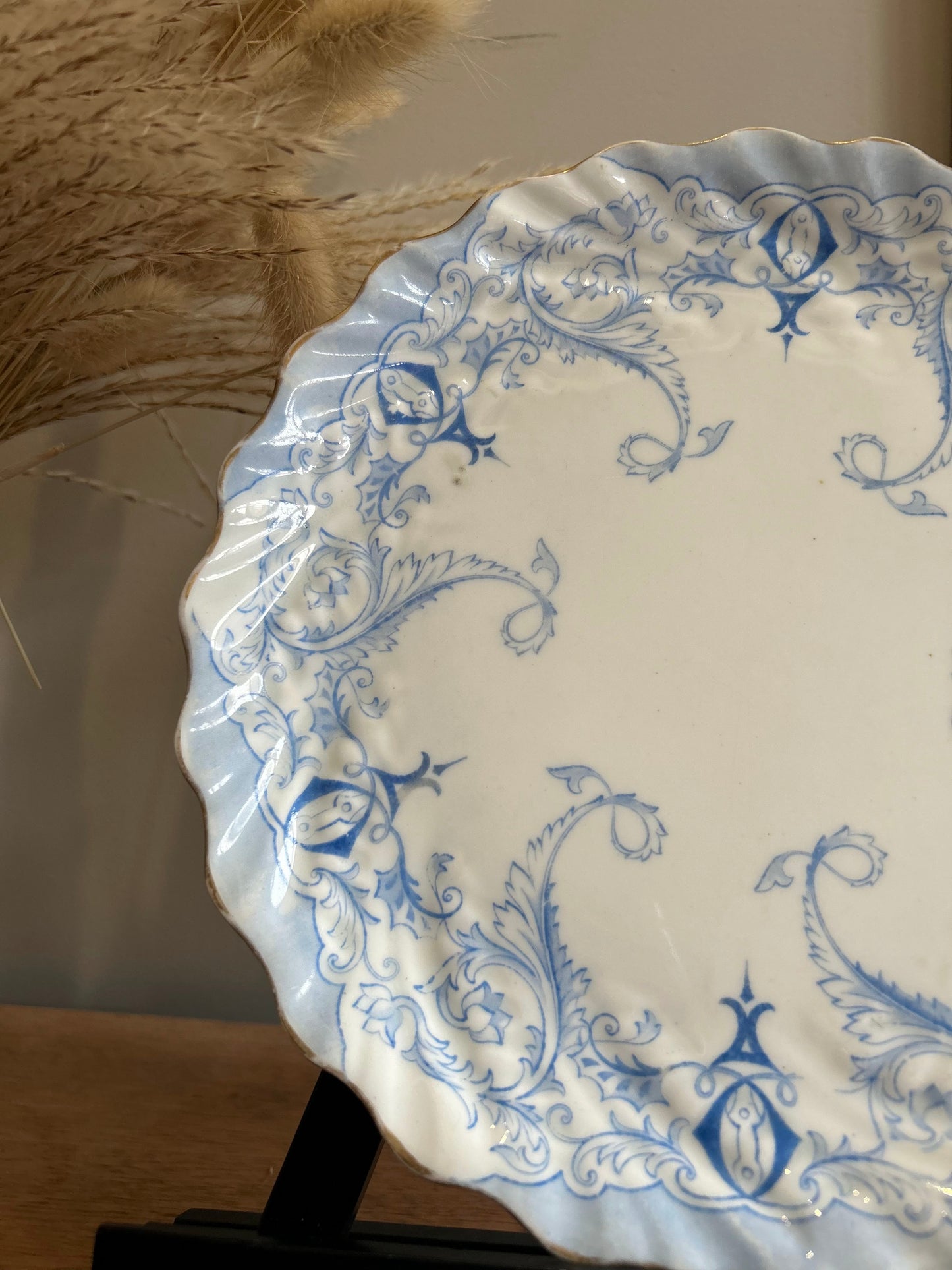 Blue and White Swiss Hammersley & Co Plate