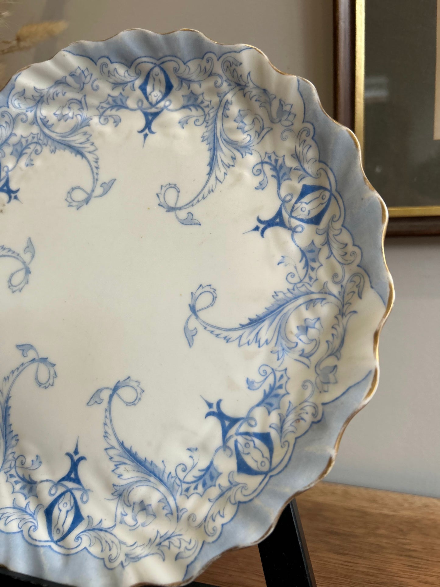 Blue and White Swiss Hammersley & Co Plate