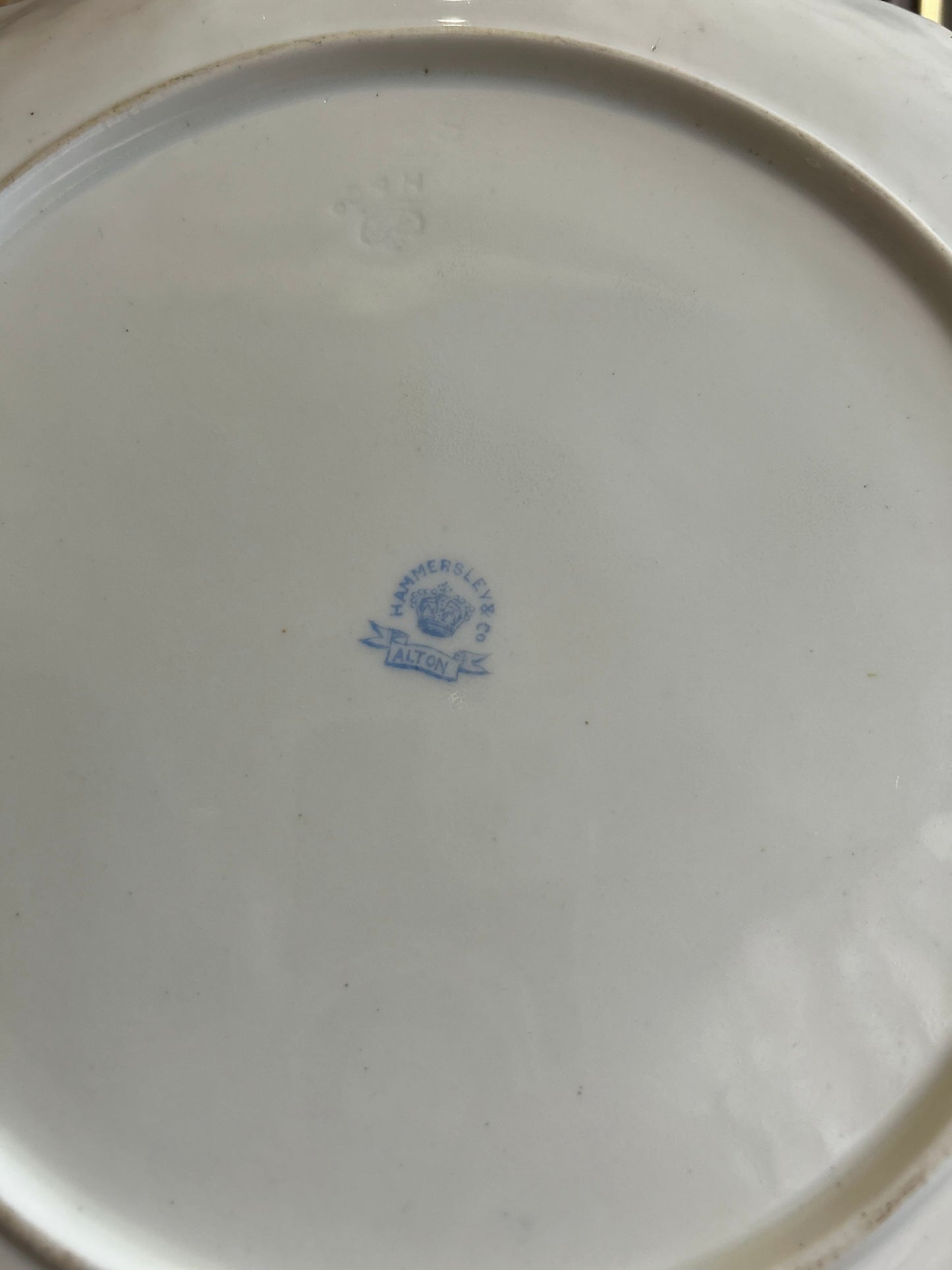 Blue and White Swiss Hammersley & Co Plate