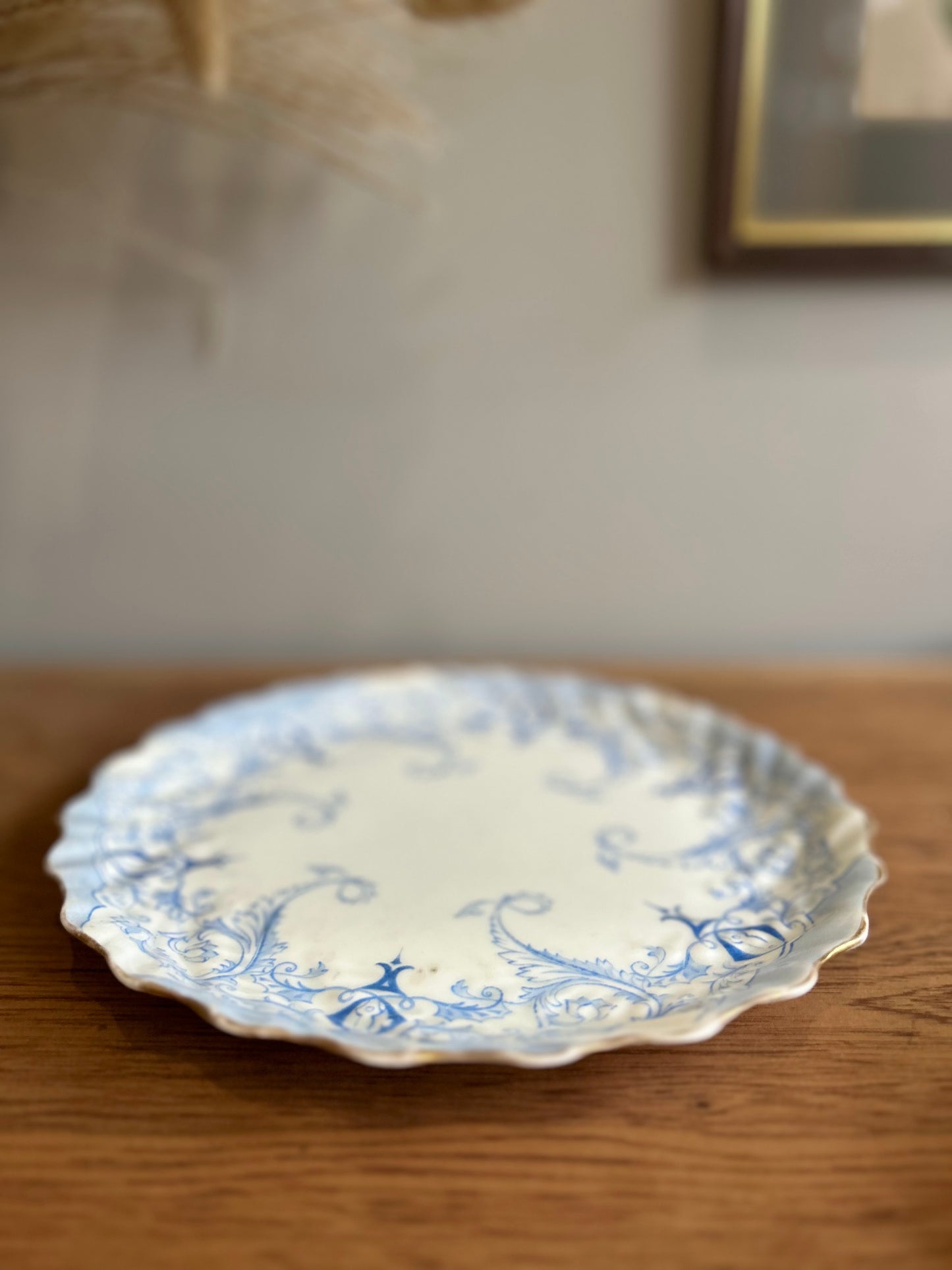 Blue and White Swiss Hammersley & Co Plate