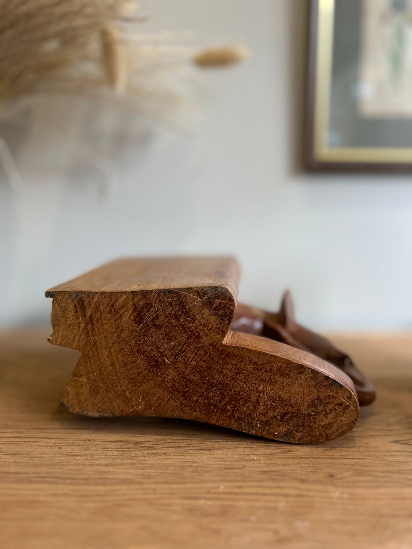 Pair of Vintage Wooden Elephant Bookends