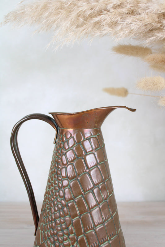 Copper Snake Pattern Vintage Vase Jug