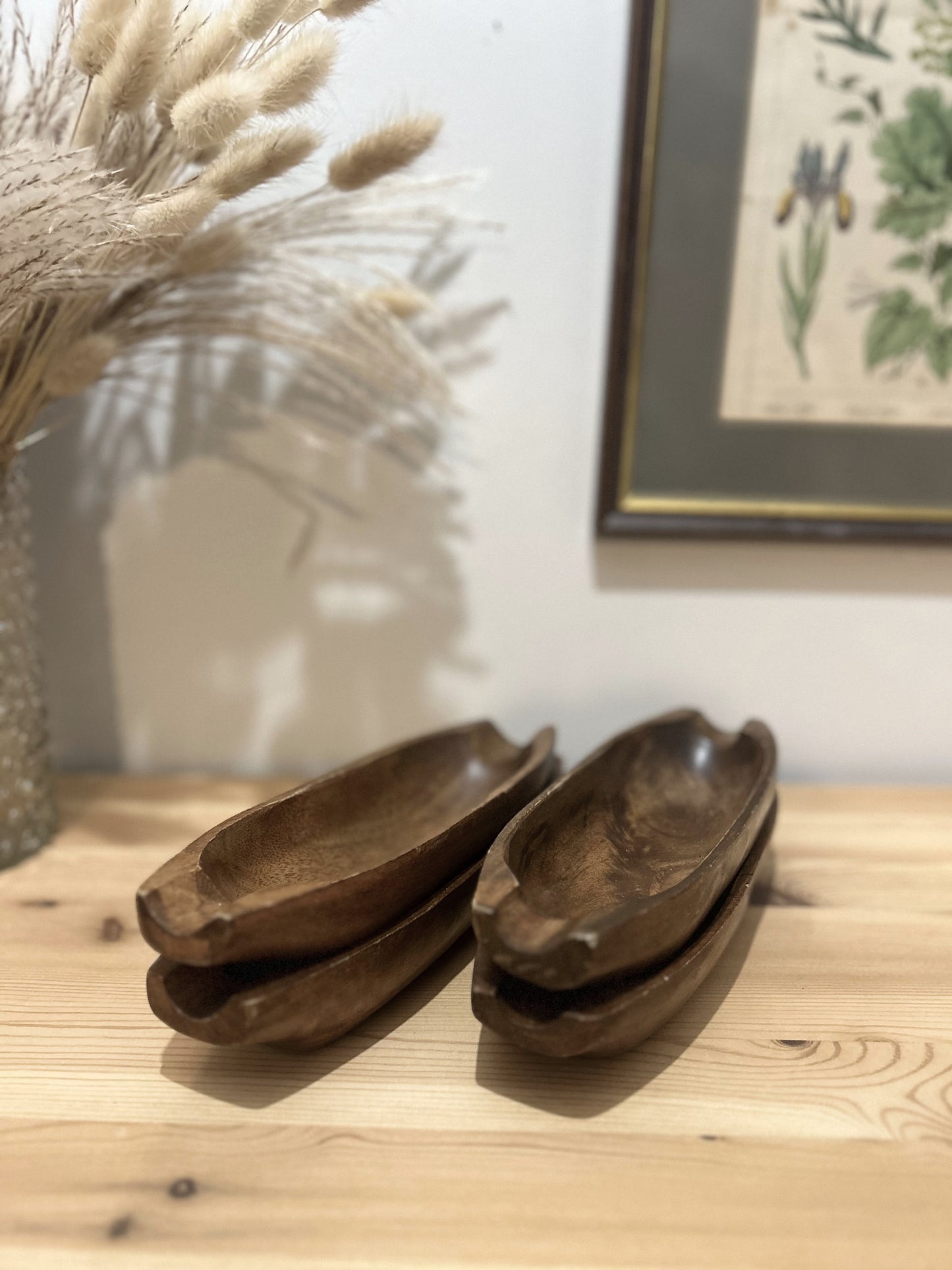 Set of 4 teak Wooden Corn Bowls