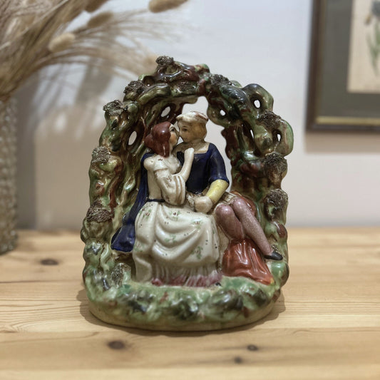 Antique 19th Century Staffordshire Ceramic Figurine ‘Love Whisper’