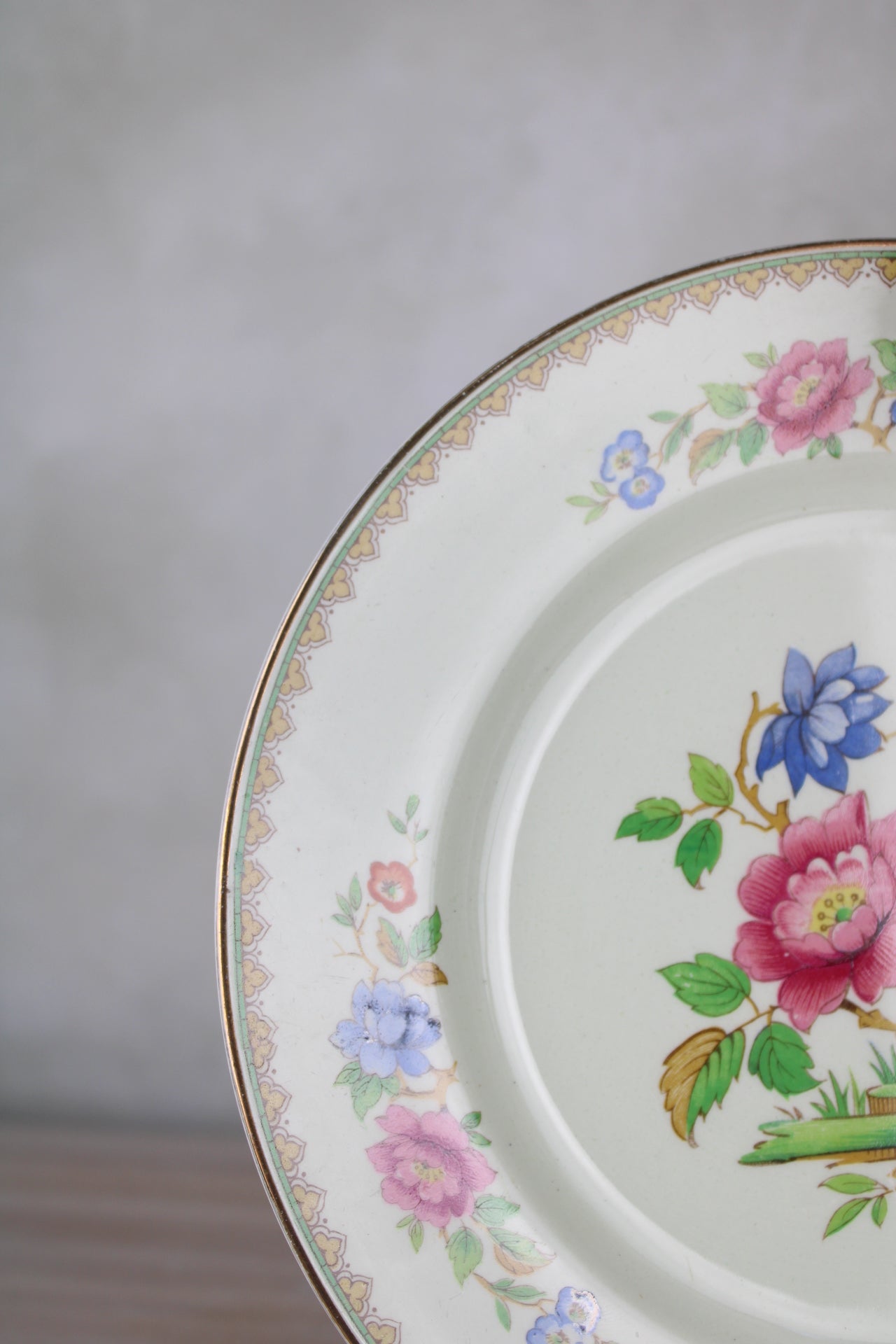 Set of 6 Portland Pottery Large Vintage Side Plates