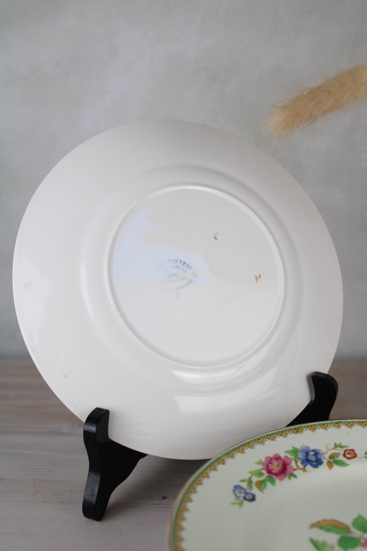 Set of 6 Portland Pottery Large Vintage Side Plates