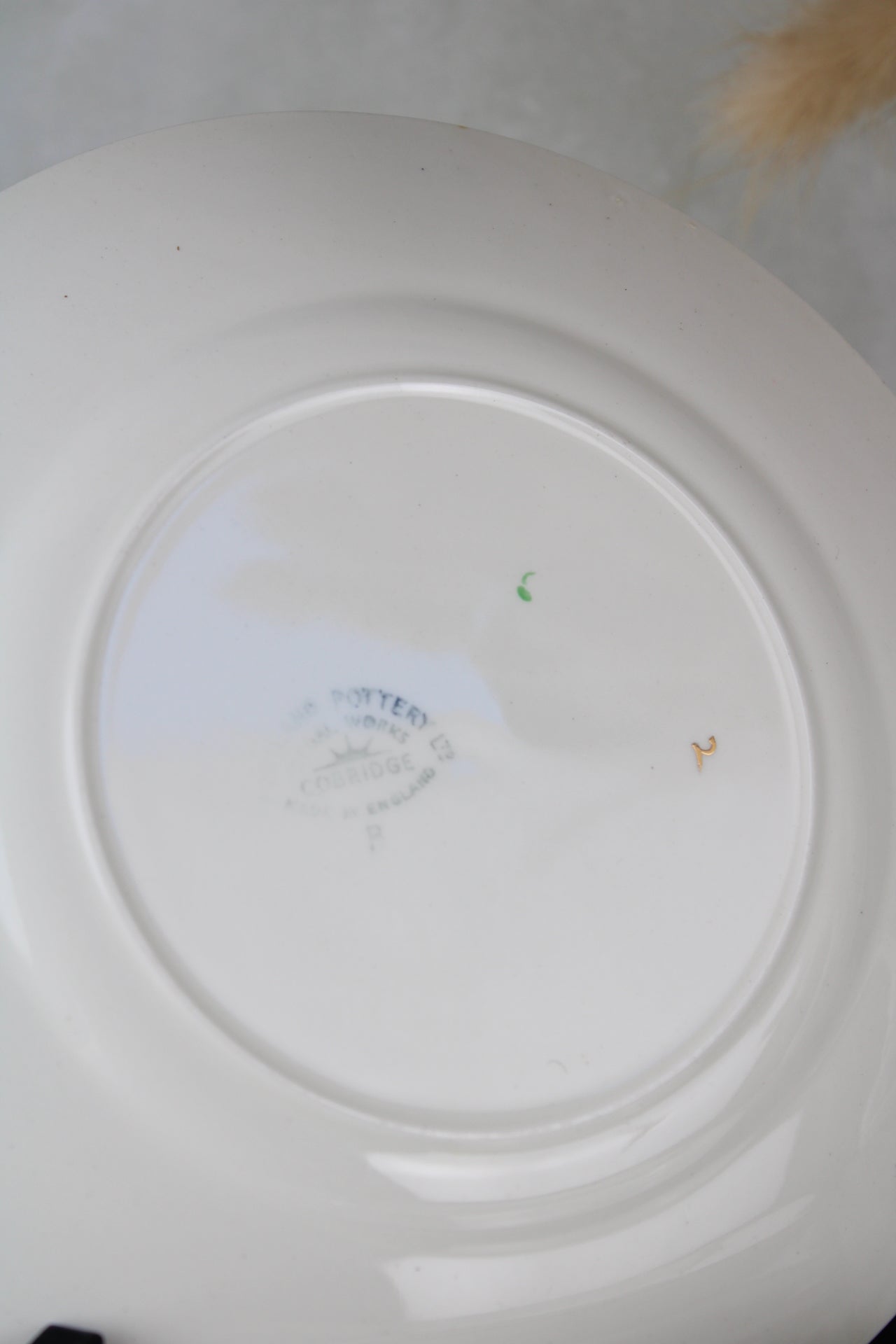 Set of 6 Portland Pottery Large Vintage Side Plates