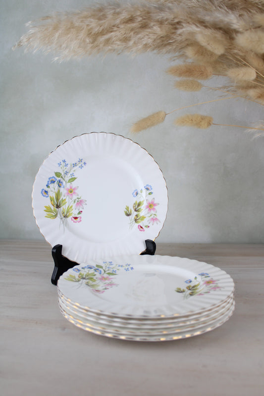 Set of 6 Richmond Wild Anemone Vintage Large Side Plates