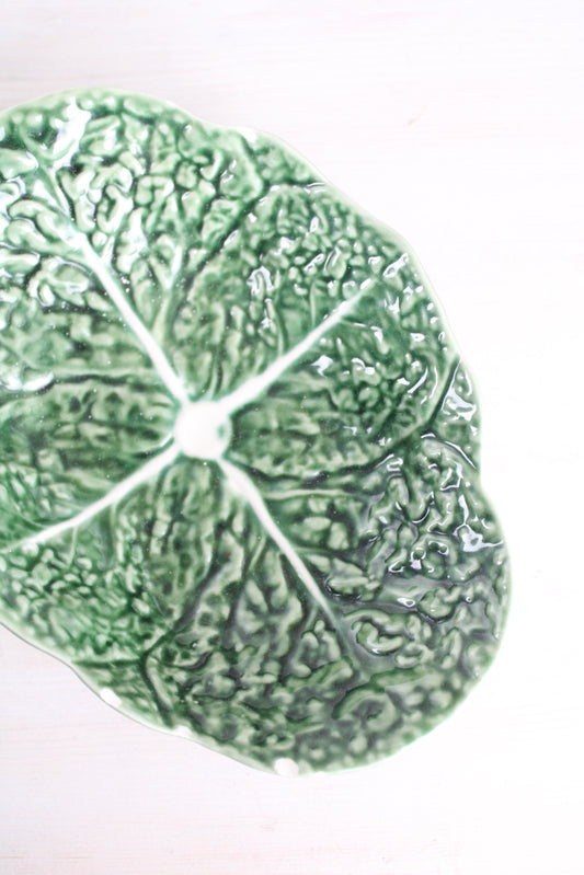 Lettuce Leaf Cabbage Ware Green Vintage Bowl