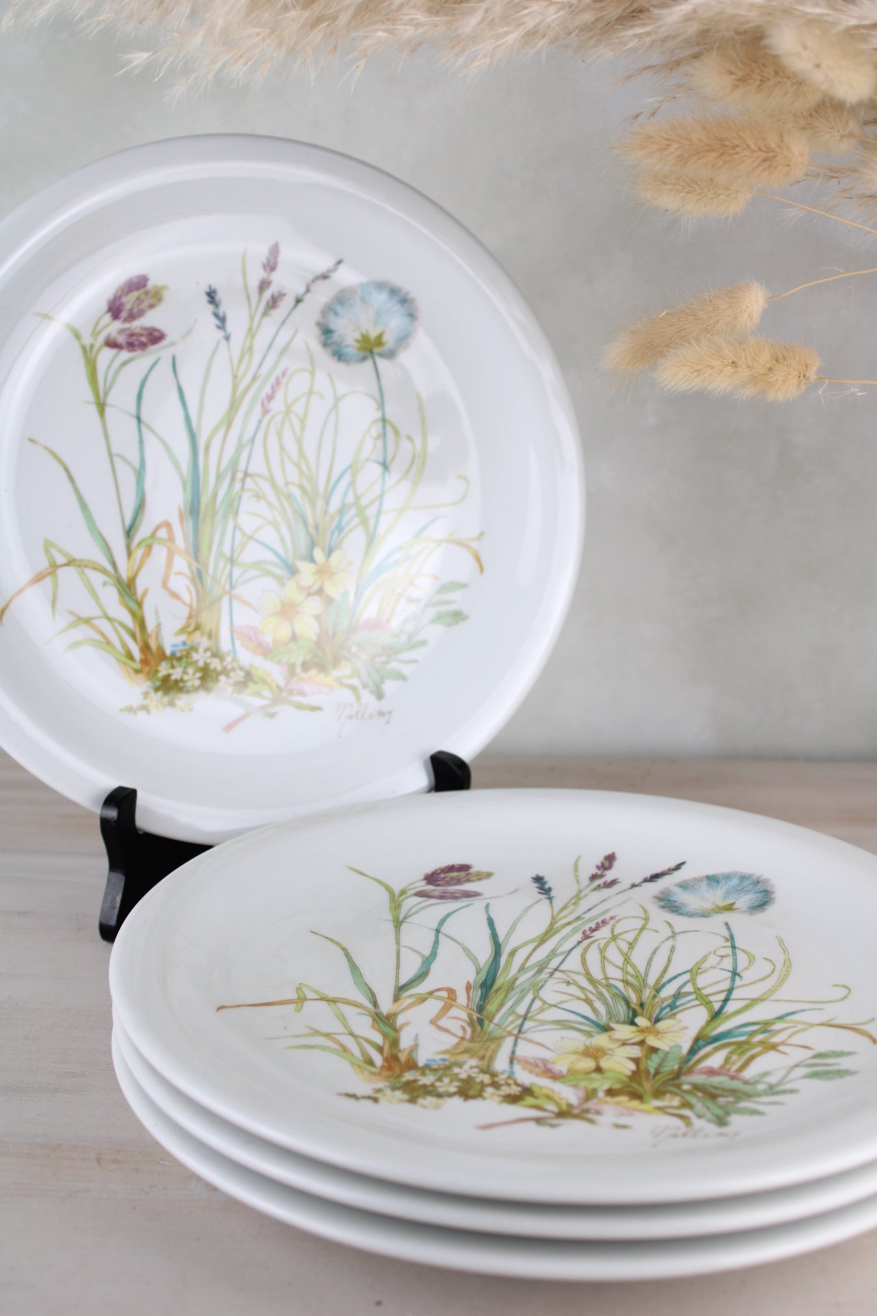 Set of 4 Pillivuyt France Vintage Dinner Plates