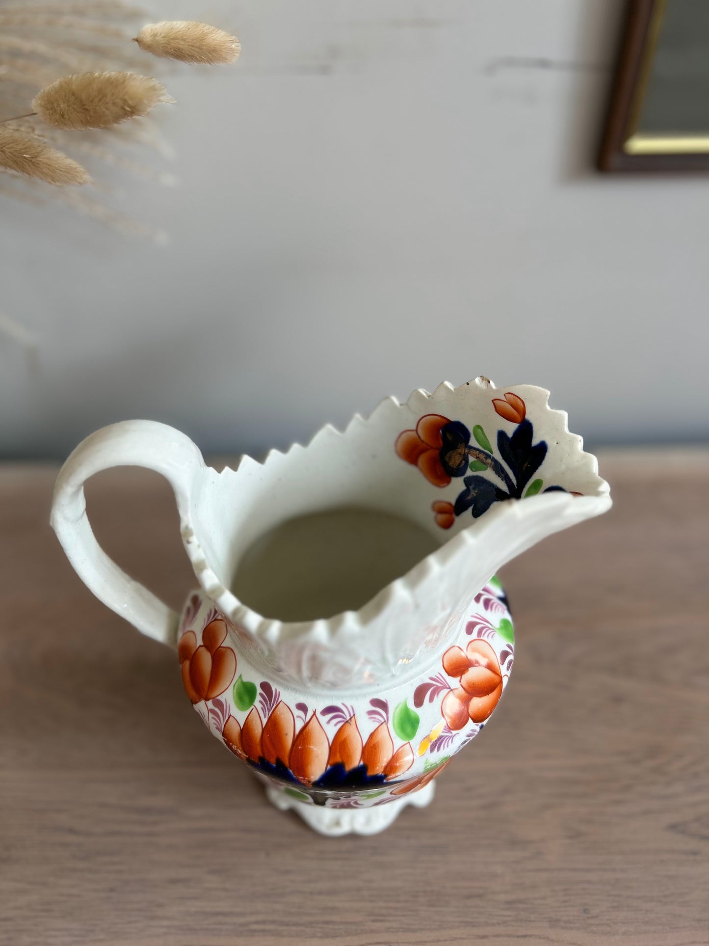 Welsh Floral Hand Painted Vintage Ceramic Jug