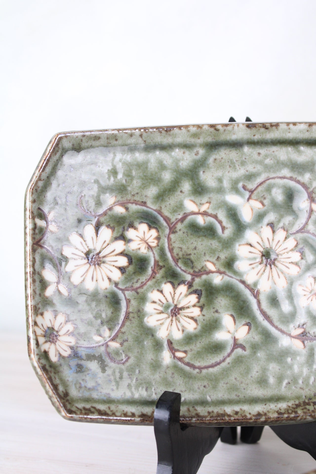 Set of 4 Japanese Rectangle Flower Plates