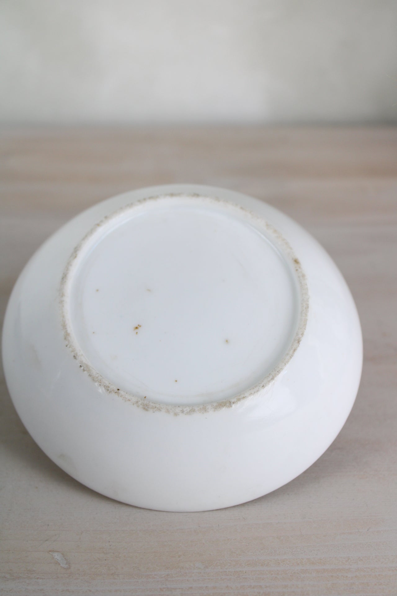 White and Gold Vintage Teacup and Saucer