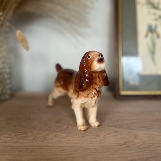 Ceramic Spaniel Dog Figurine