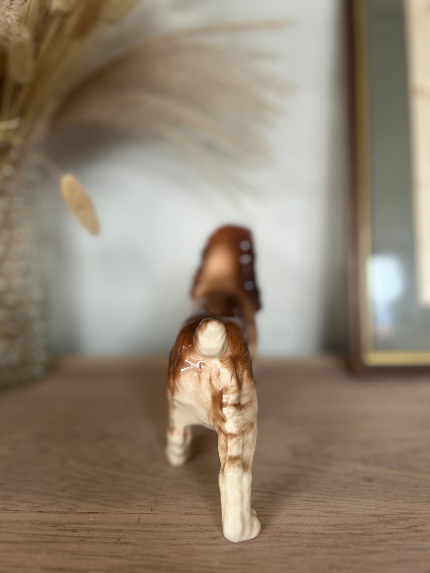 Ceramic Spaniel Dog Figurine