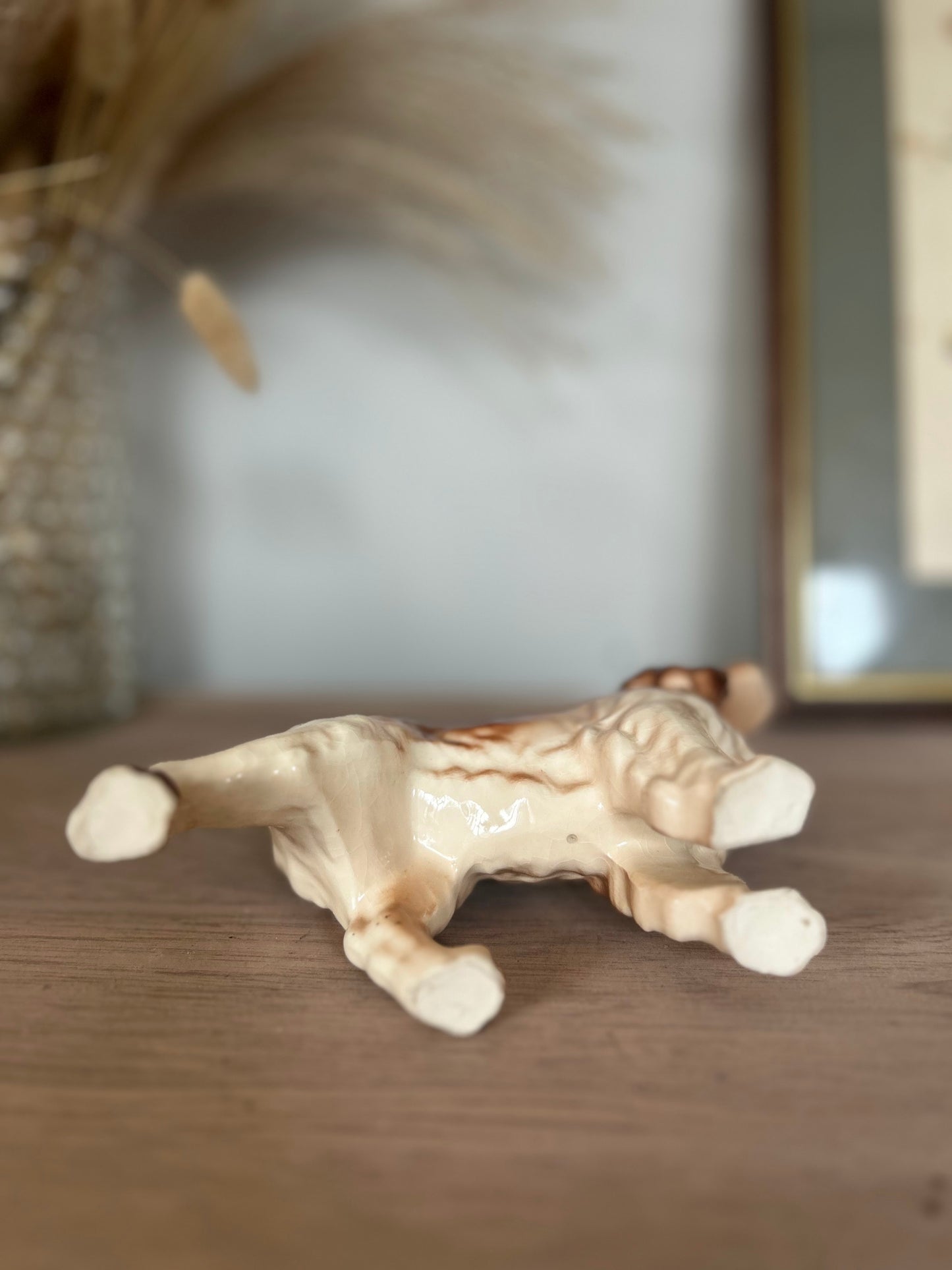 Ceramic Spaniel Dog Figurine