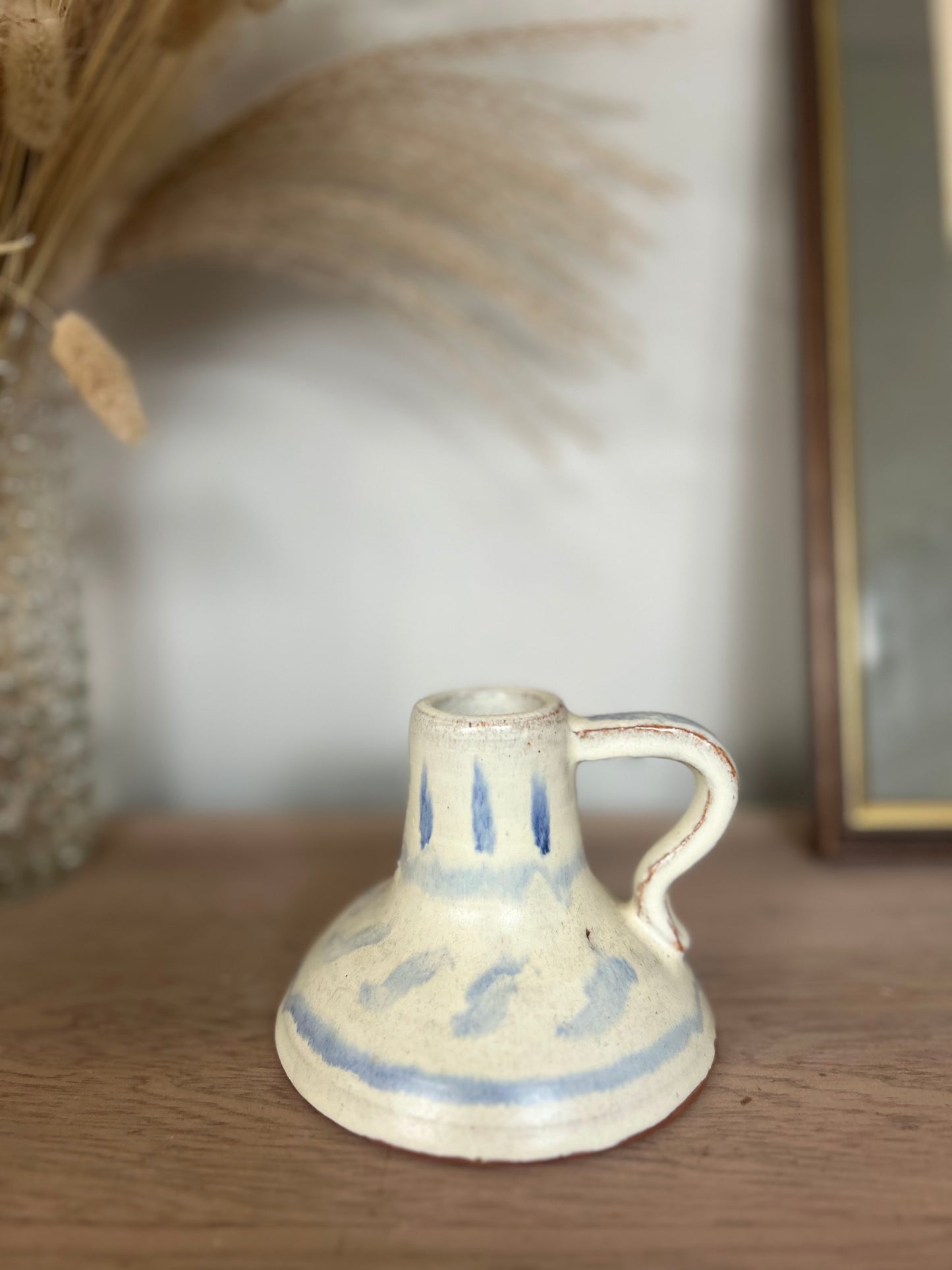 Handmade JK Pottery Candlestick Holder