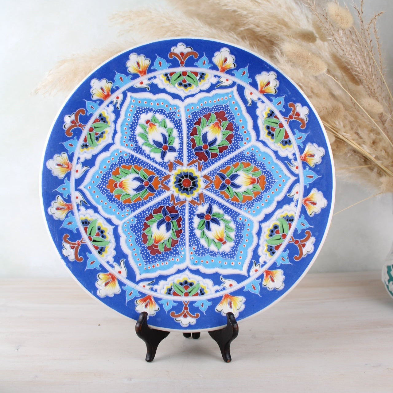 Large Blue Turkish Hanging Plate