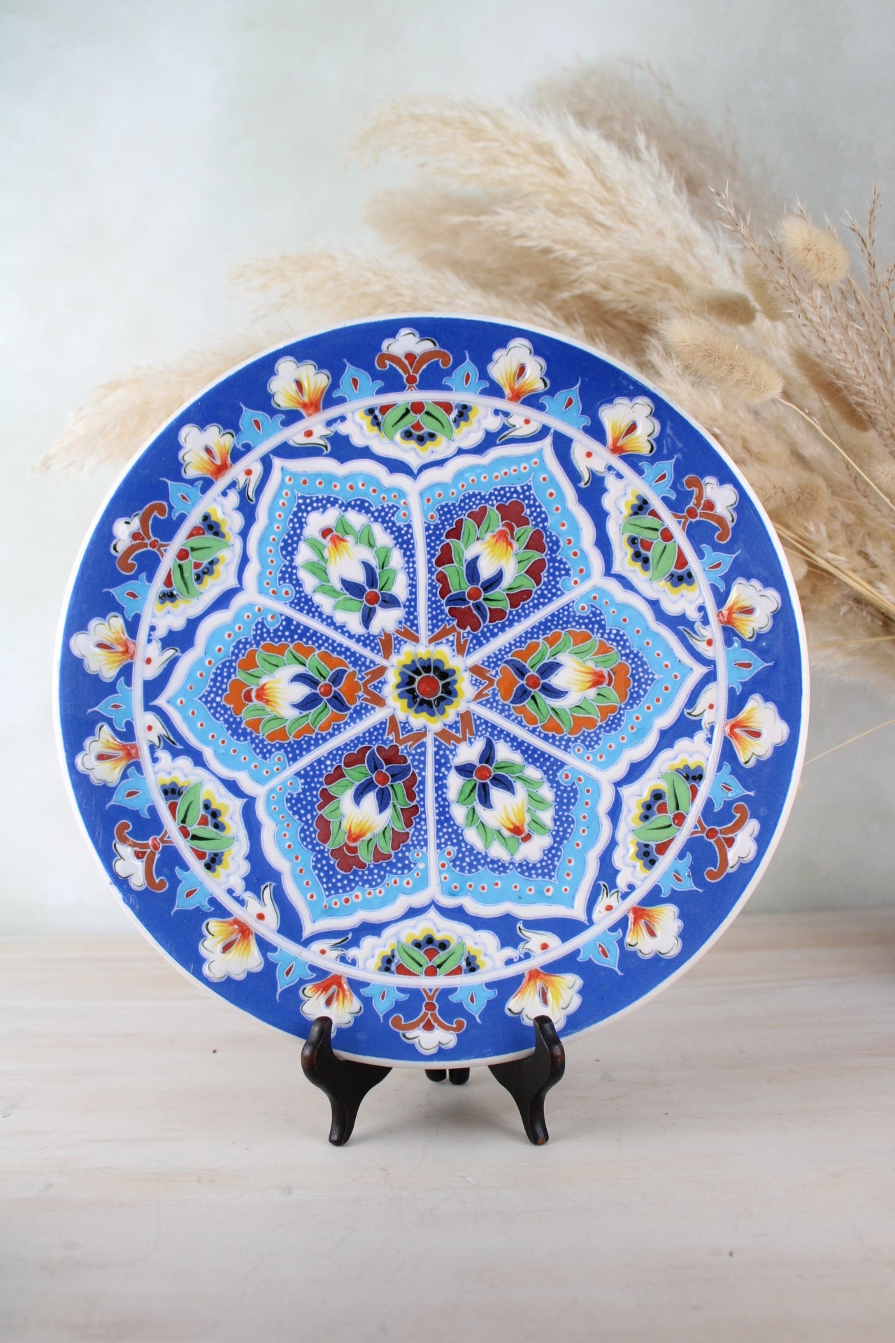 Large Blue Turkish Hanging Plate