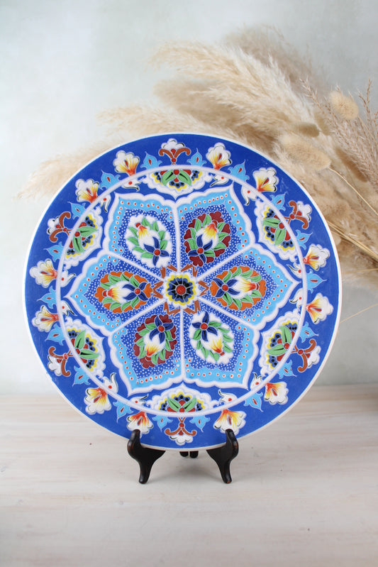 Large Blue Turkish Hanging Plate