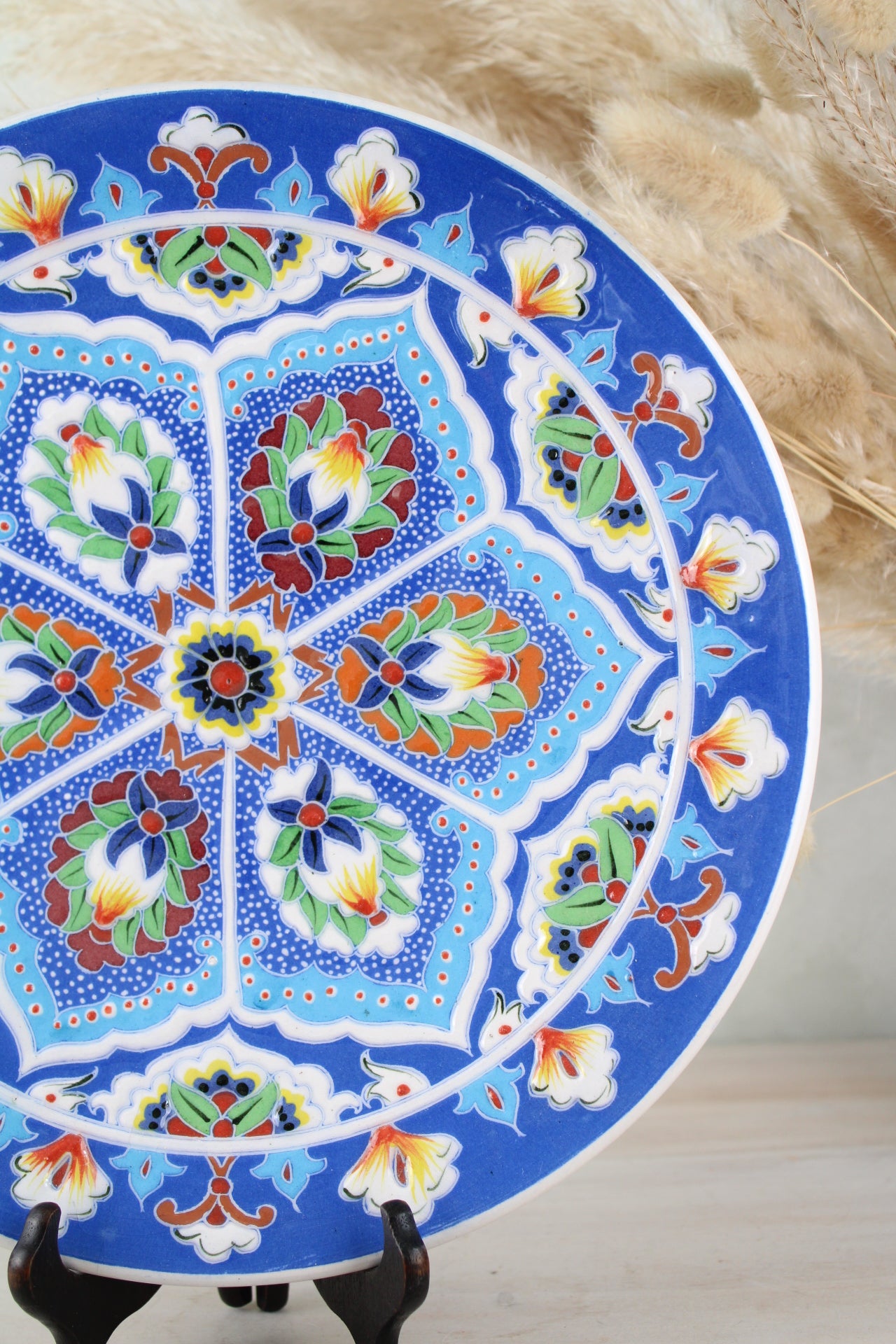 Large Blue Turkish Hanging Plate
