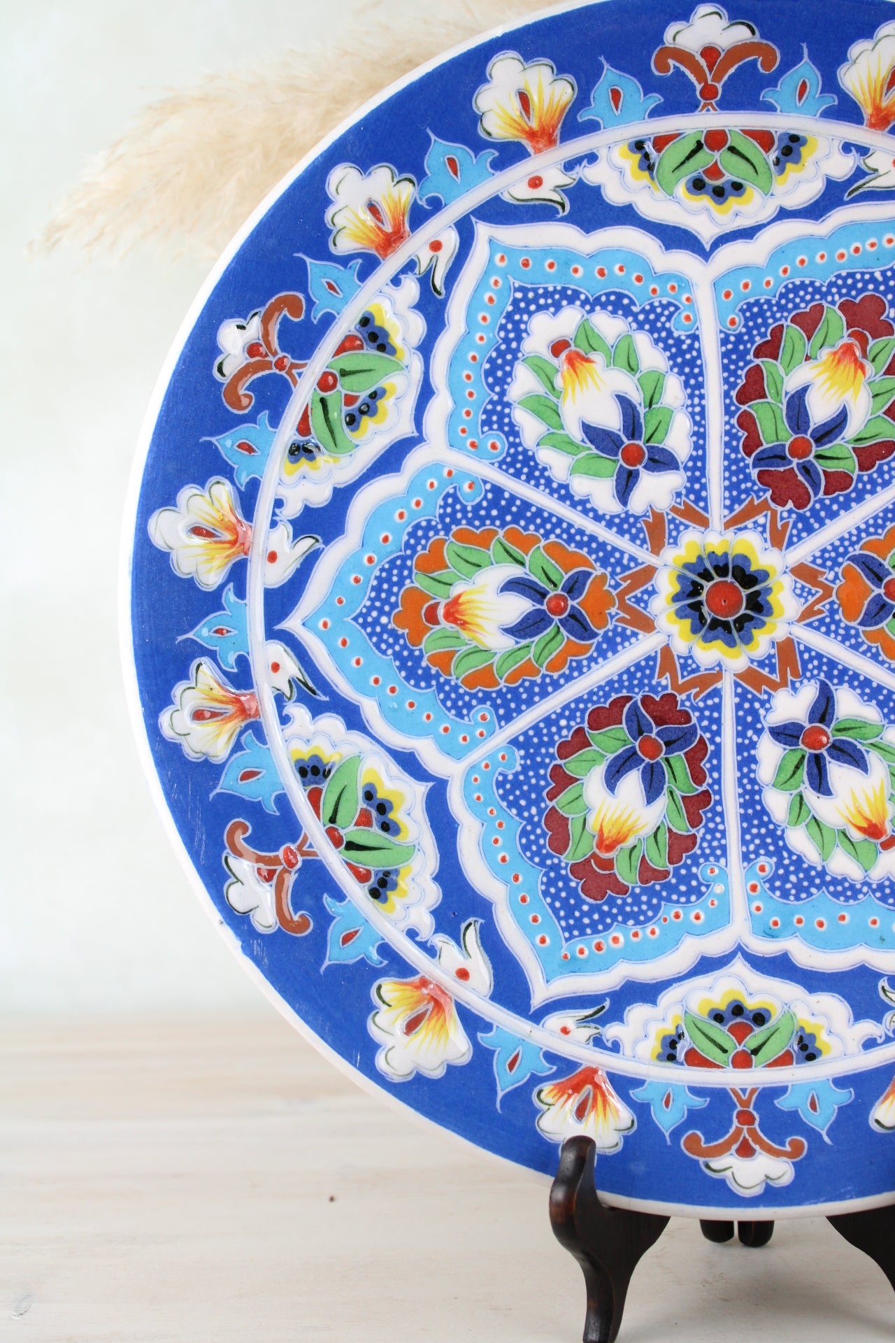 Large Blue Turkish Hanging Plate