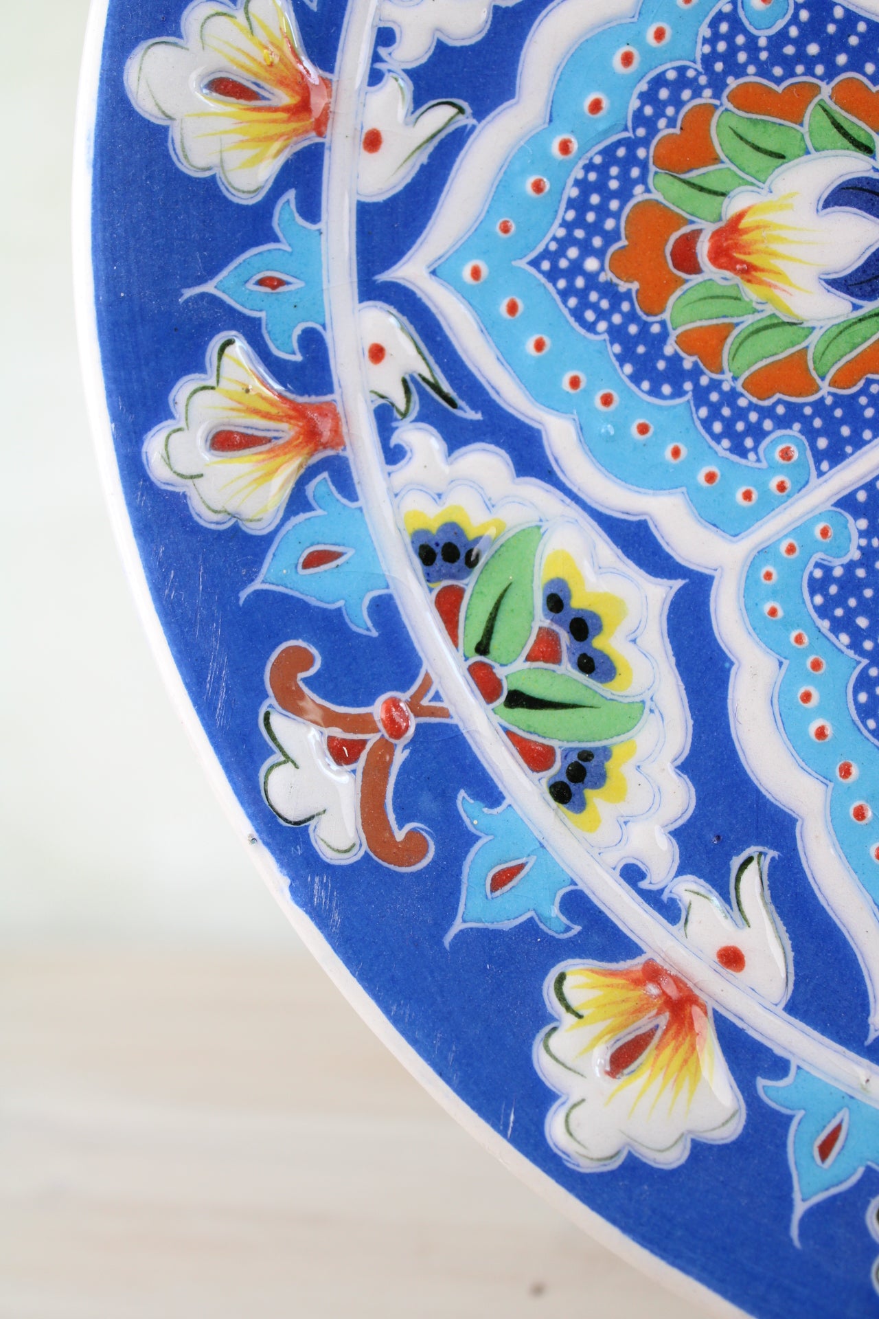 Large Blue Turkish Hanging Plate