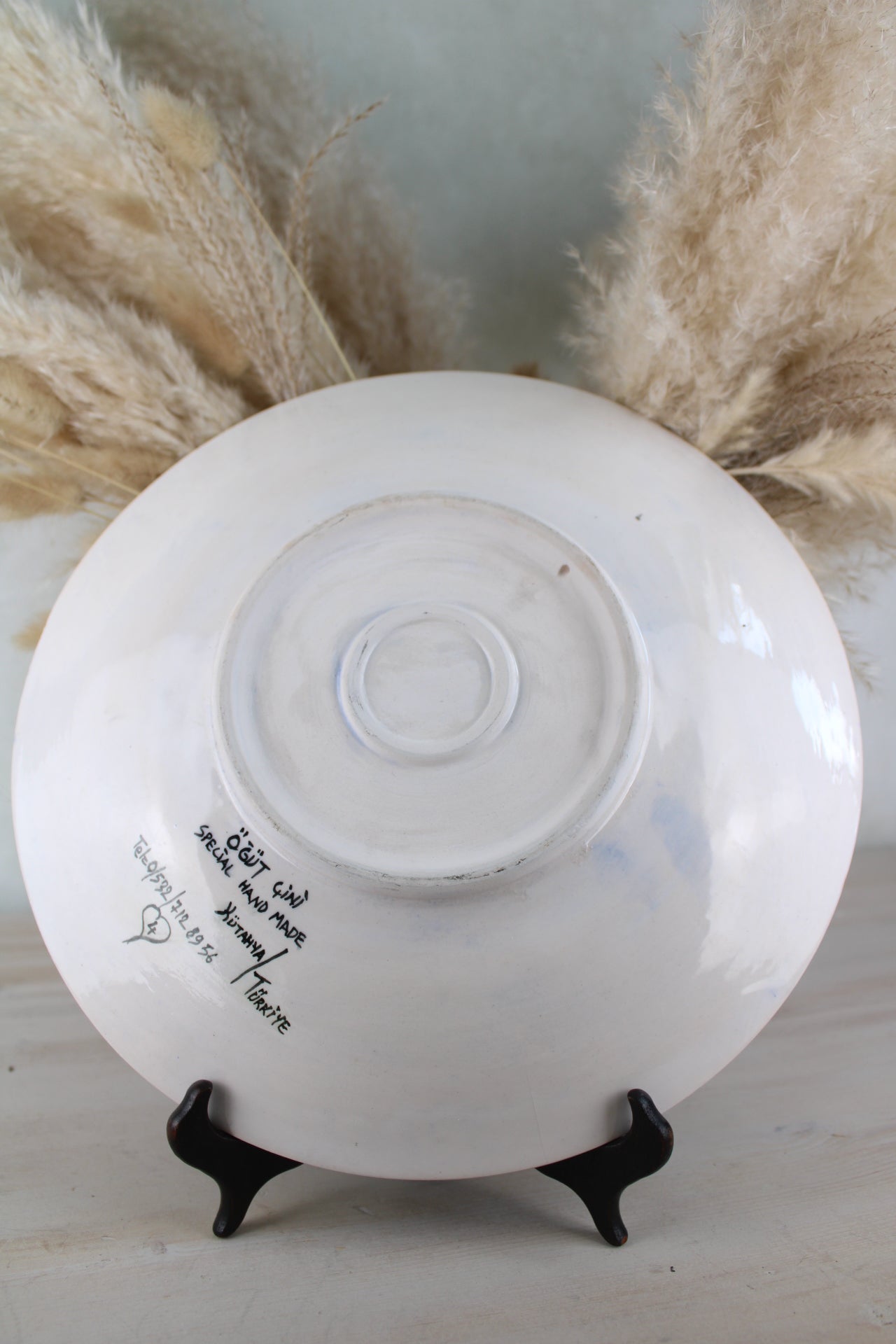 Large Blue Turkish Hanging Plate