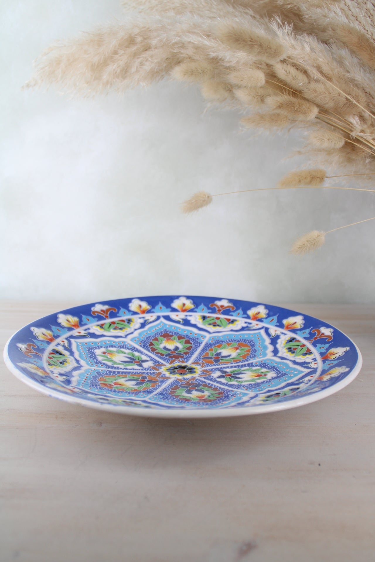 Large Blue Turkish Hanging Plate
