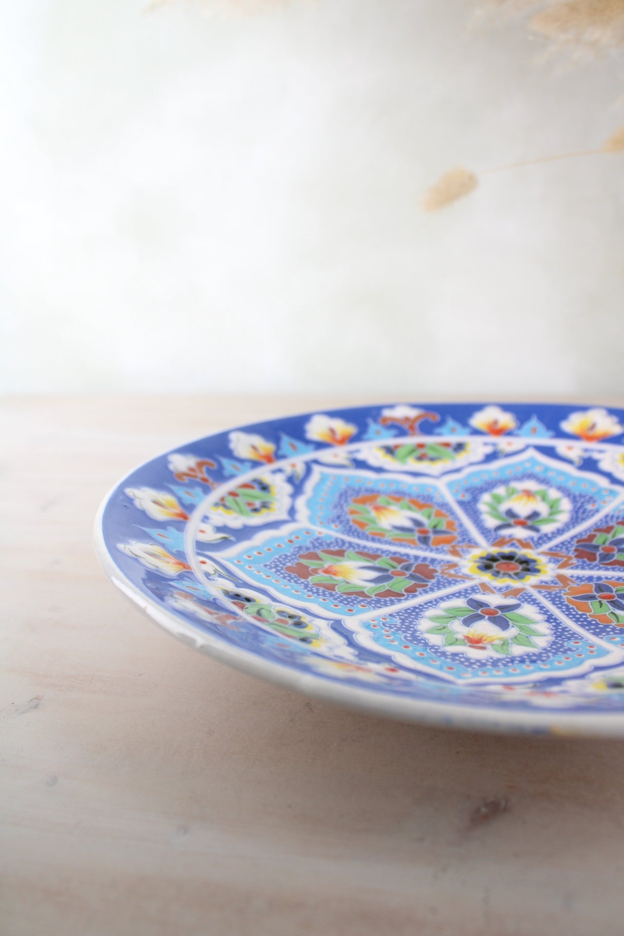 Large Blue Turkish Hanging Plate