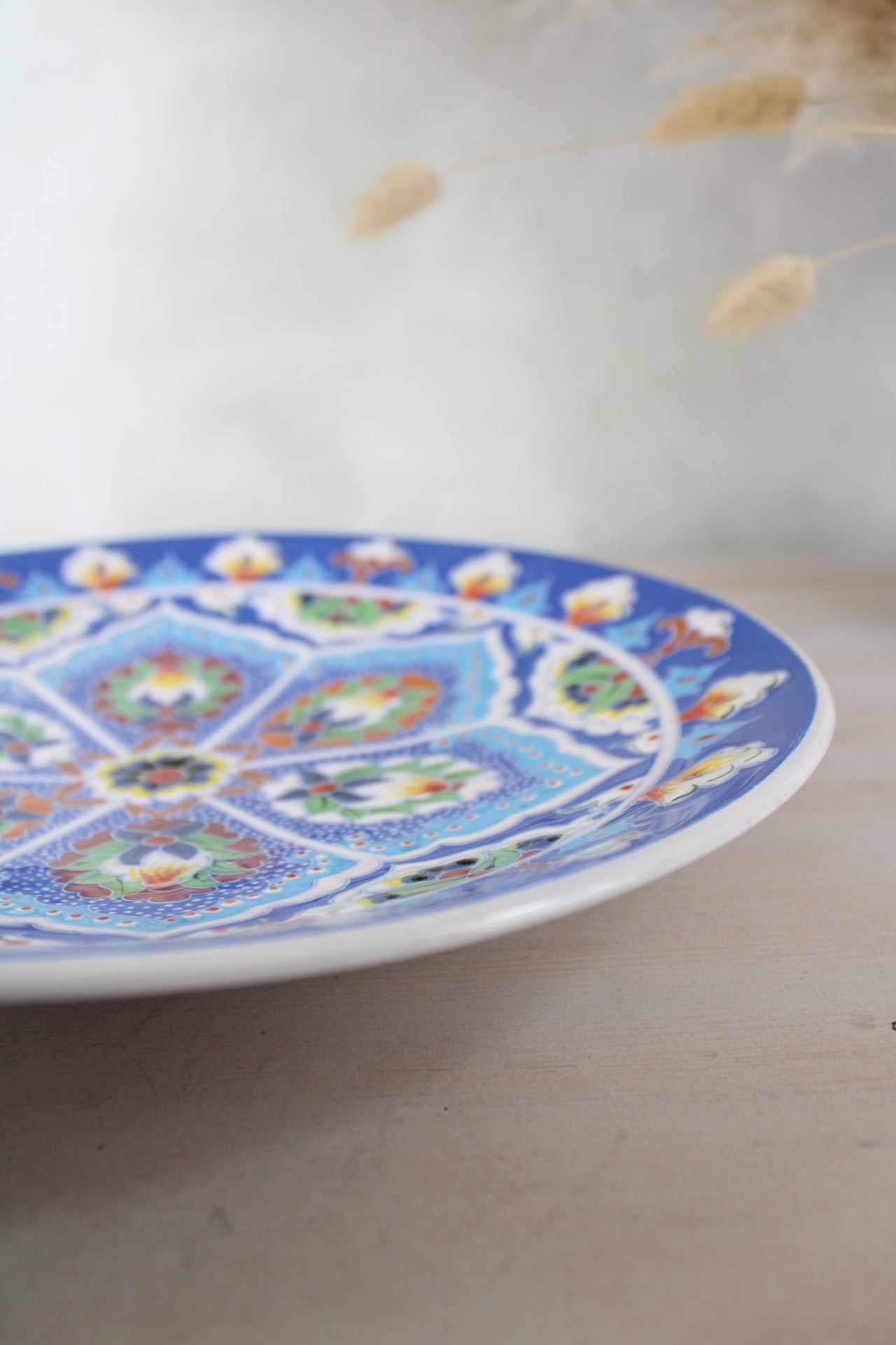 Large Blue Turkish Hanging Plate