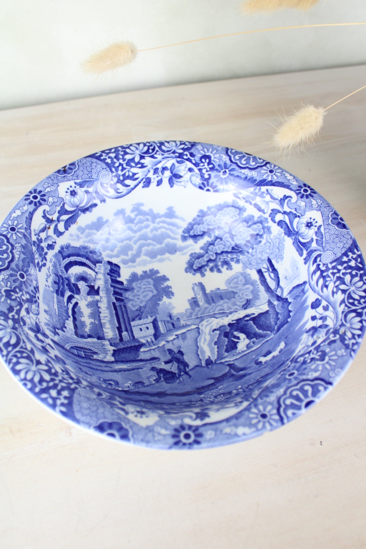 Spode blue and White Serving Bowl