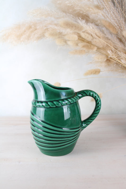 French Green Glaze Vintage Jug