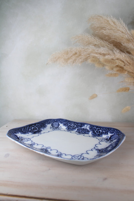 Lonsdale Blue and White Vintage Platter