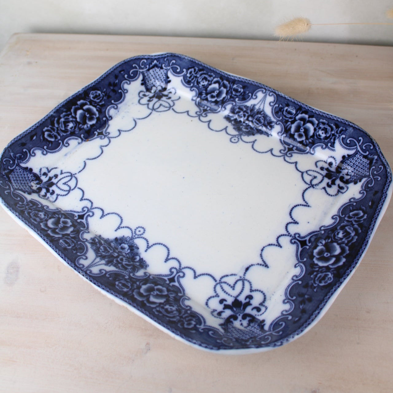 Lonsdale Blue and White Vintage Platter