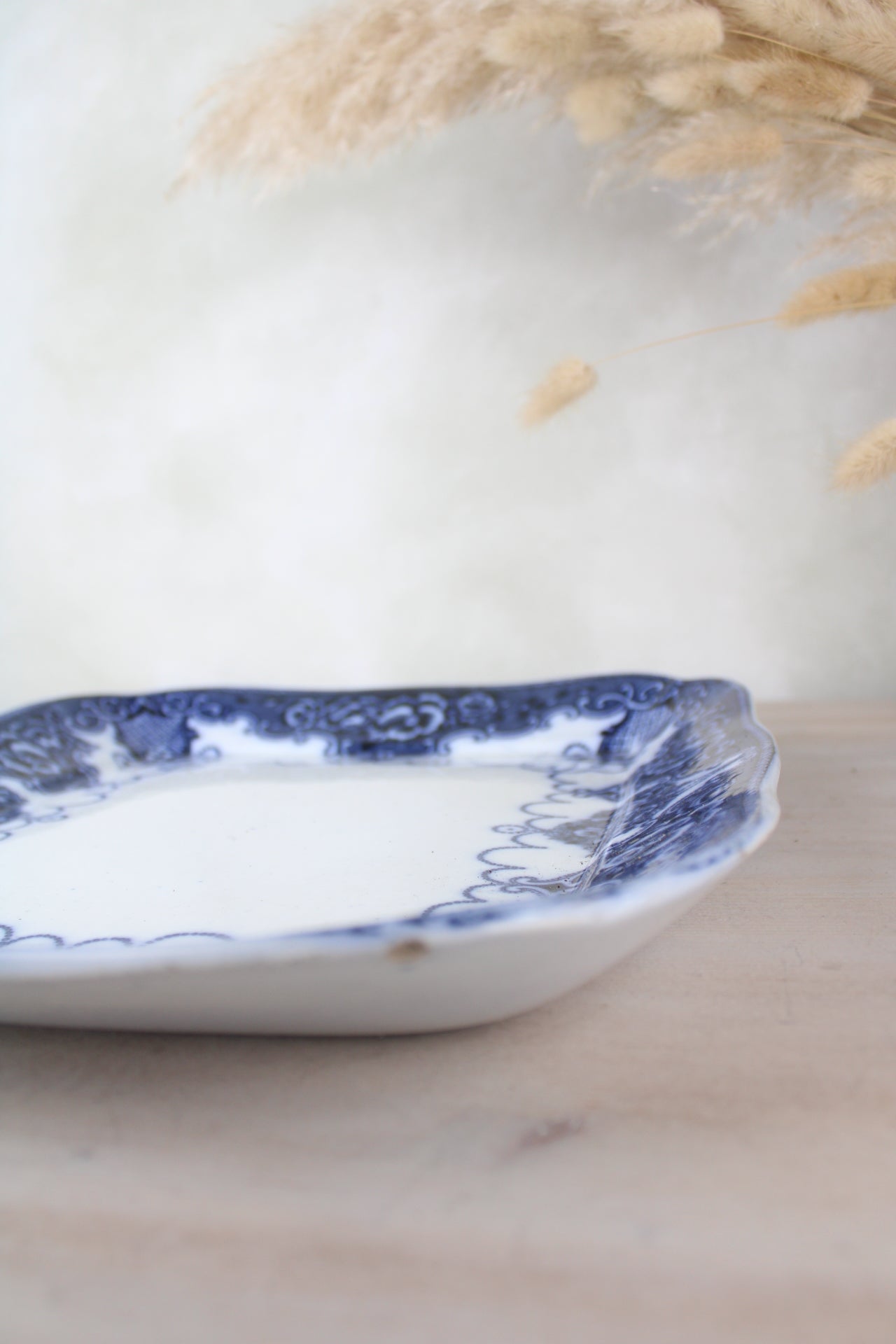 Lonsdale Blue and White Vintage Platter