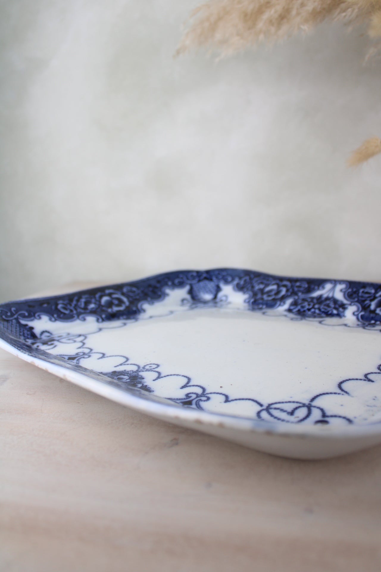 Lonsdale Blue and White Vintage Platter
