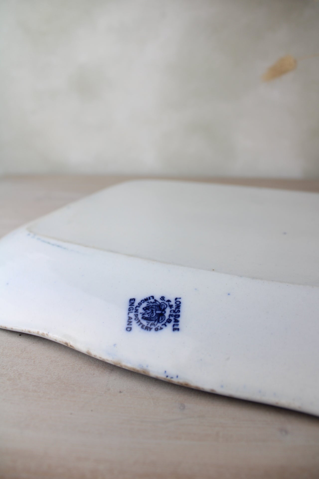 Lonsdale Blue and White Vintage Platter