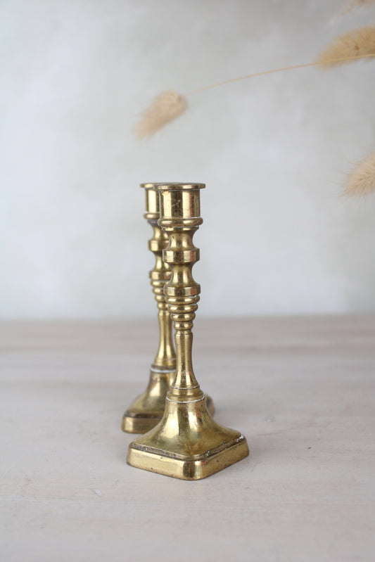 Pair of Vintage Brass Candlesticks