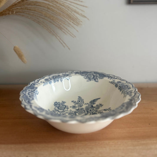 Crown Ducal Bristol Bowl in Slate Blue and White