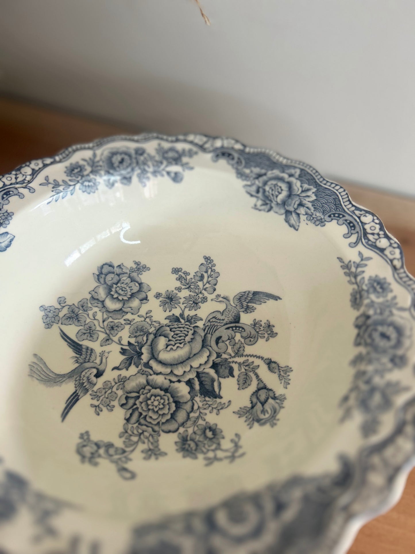 Crown Ducal Bristol Bowl in Slate Blue and White